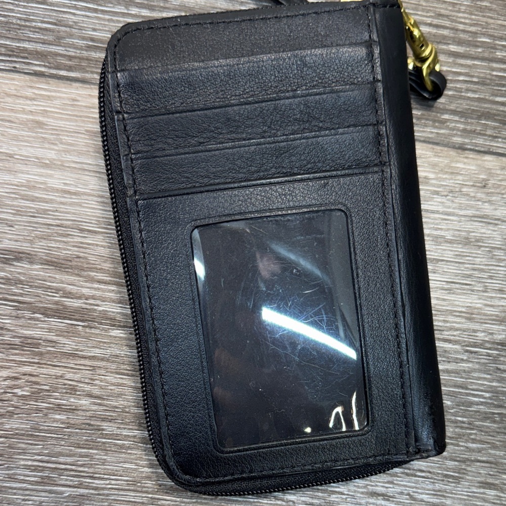Coach Black leather Wristlet with Gold Accent - Picture 11 of 11